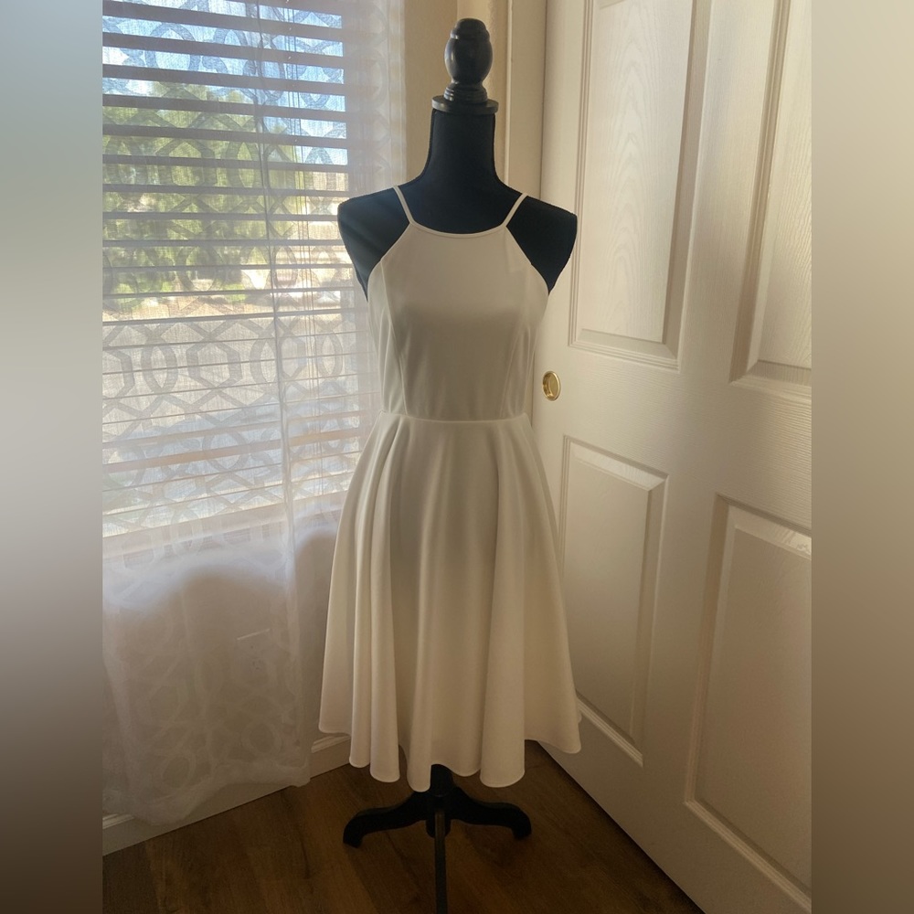 Lulu’s white fit & flare dress